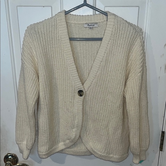 Madewell Cream Button-Up Cardigan - Picture 1 of 7